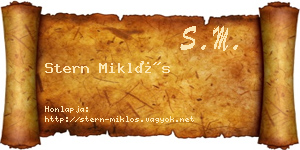 Stern Miklós névjegykártya
