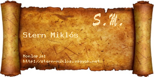 Stern Miklós névjegykártya